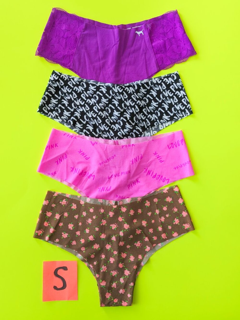 Victoria's Secret PINK Seamless Cheekster Panty Bundle - 4 pairs